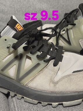 New Balance Olive Green, Black & Gray Trail Sneakers